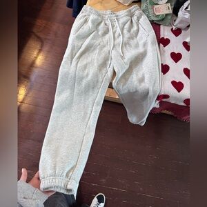 Abercrombie & Fitch Light Gray Kids Fleece Joggers